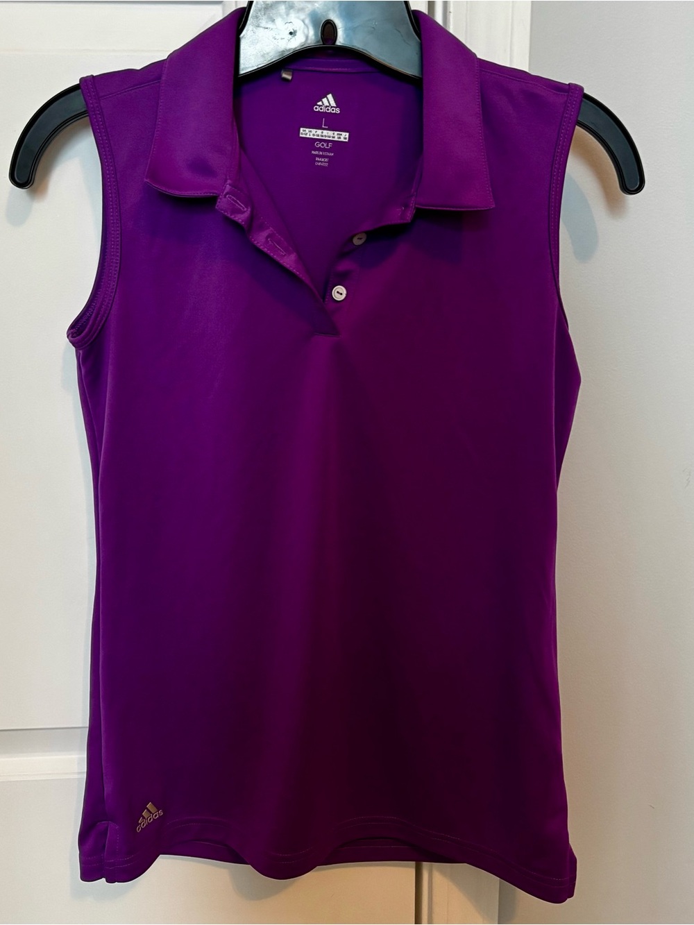 Women’s adidas Sleeveless Polo Golf Top - Purple Size L